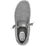 HEYDUDE - Wally Stretch Sox - Instapper - Grey - Mesh, Ultralicht, Uitneembaar Traagschuim Voetbed