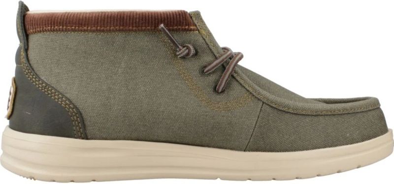 HEYDUDE - Wally Mid GripR - Instapper - Dusty Olive - Gewaxt Canvas