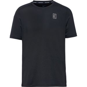 Nike - Court Advantage - Tennis Shirt - Zwart - Polyester