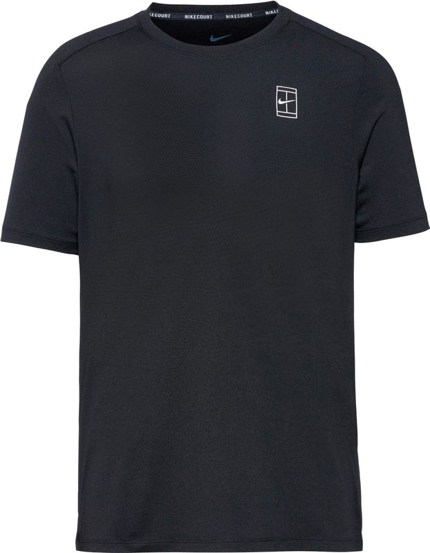 Nike - Court Advantage - Tennis Shirt - Zwart - Polyester