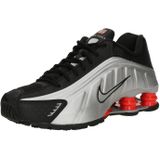 Nike - SHOX R4 - Sneakers - Zilvergrijs / Knalrood / Zwart - Imitatieleer, Mesh