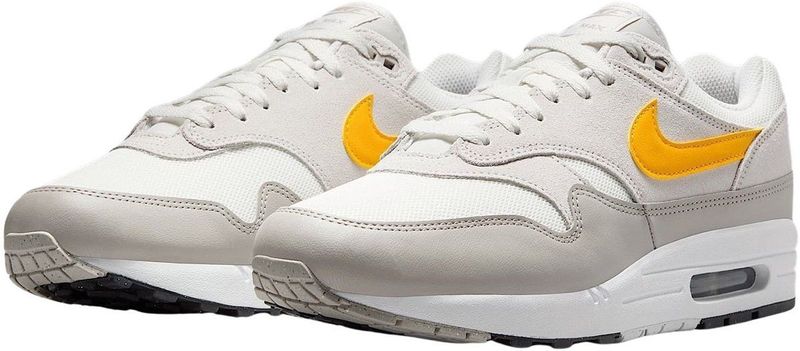 Nike - Air Max 1 Essential - Sneakers - Wit - Lichtgrijs - Geel