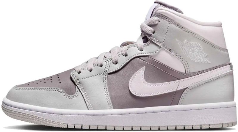 Jordan - 1 Mid - Dames Schoenen - Grijs - Polyester