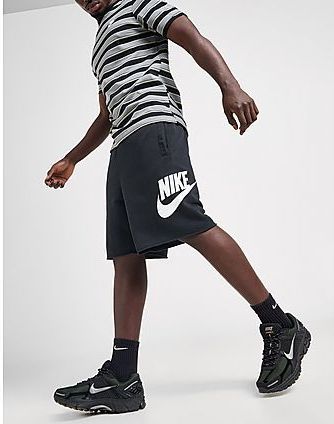 Nike - Club Alumni - Korte Broeken - Zwart - Katoen French Terry