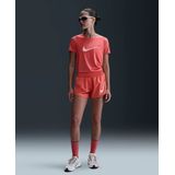 Nike Swoosh Laufshirt Damen - Berry, Größe M