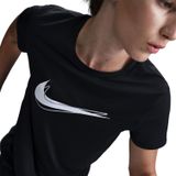 Nike - One Swoosh Dri-Fit Shirt - Dames - Zwart - Polyester