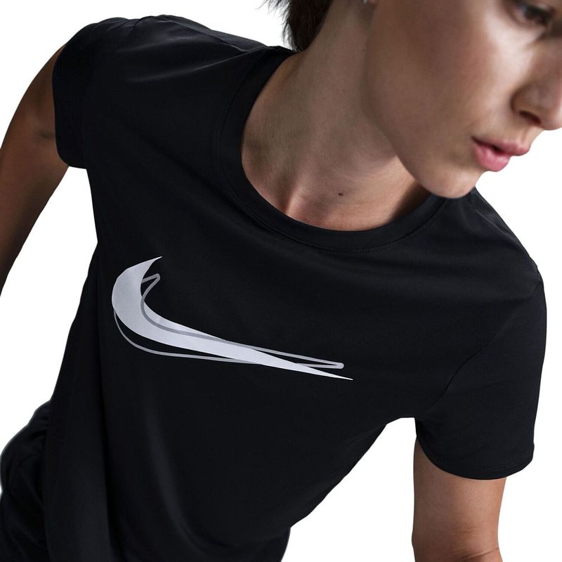 Nike - One Swoosh Dri-Fit Shirt - Dames - Zwart - Polyester