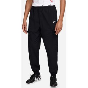 Nike - Club Woven - Cargo Broek - Zwart - 100% Nylon, Elastische Tailleband met Trekkoord