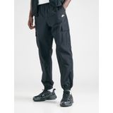 Nike - Club Woven - Cargo Broek - Zwart - 100% Nylon, Elastische Tailleband met Trekkoord