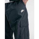 Nike - Club Woven - Cargo Broek - Zwart - 100% Nylon, Elastische Tailleband met Trekkoord