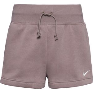 Nike Damesshorts met ruimvallende pasvorm en hoge taille Sportswear Phoenix Fleece - Brown- Dames, Brown