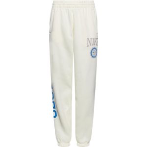 Nike Club Fleece ruimvallende broek voor meisjes - Wit