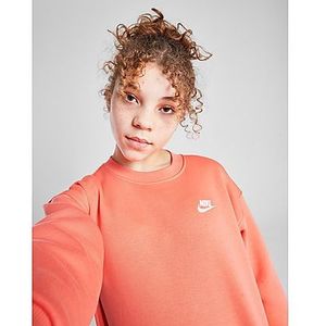 Nike Sportswear Club Fleece Extra Groot Sweatshirt voor Oudere Kinderen (Meisjes), Magic Ember/White, FD2923-814, XL