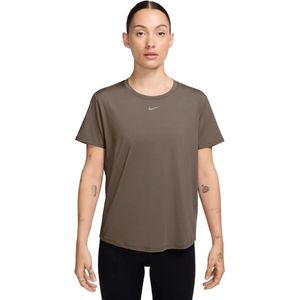 Nike One Classic Dri-fit Dames Training T-shirt Dames - Shirts - Kleur Bruin - Maat L