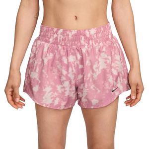 Nike Womens One DF Mid-Rise 3 Lined Printed Shorts Short (Dames |roze)