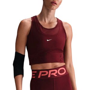 Nike Pro Dri-Fit - Cropped Tank Top - Rood/Wit - Dames
