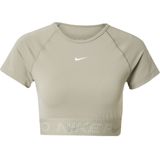 Nike - Pro Dri-FIT Crop Short Sleeve Top - Light Army - Dames