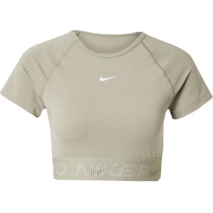 Nike - Pro Dri-FIT Crop Short Sleeve Top - Light Army - Dames