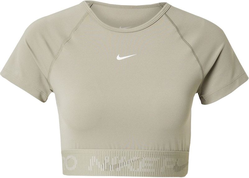 Nike - Pro Dri-FIT Crop Short Sleeve Top - Light Army - Dames