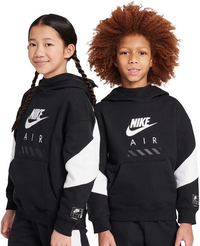 Nike - Air Fleece Hoodie - Zwart - Voor Kinderen