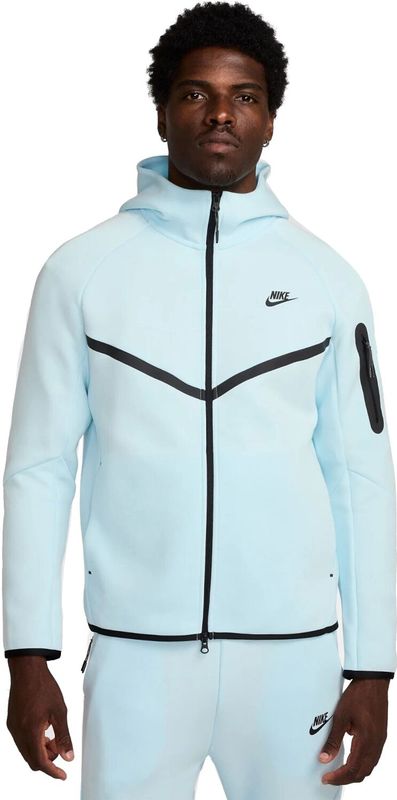Nike - Tech Fleece - Vest - Lichtblauw - Zwart - Katoen/POLYESTER