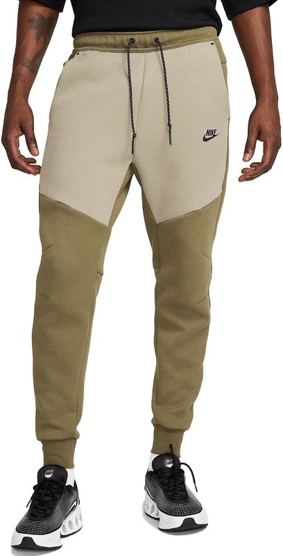 Nike - Tech Fleece - Joggingbroek - Olijfgroen Grijs Zwart
