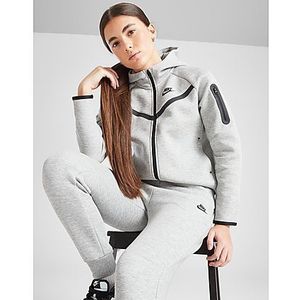 Nike Sportswear Tech Fleece hoodie met rits voor meisjes - Grijs