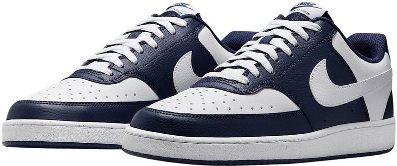 NIKE - Court Vision Lo - Lage Sneakers - Blauw - Leer