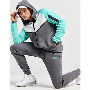Nike Tech Fleece Sportswear Joggingbroek Donkergrijs Turquoise Zwart