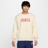 Nike - Streetwear Air Crew Fleece - Casual Sweater - Khaki - Katoen