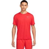 Nike - Dri-FIT UV Miler - Hardloopshirt - Rood - Korte Mouwen