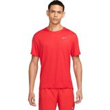 Nike - Dri-FIT UV Miler - Hardloopshirt - Rood - Korte Mouwen