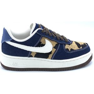 Nike - Air Force 1 '07 - Sneakers - Blauw - Textiel - Dierenprints