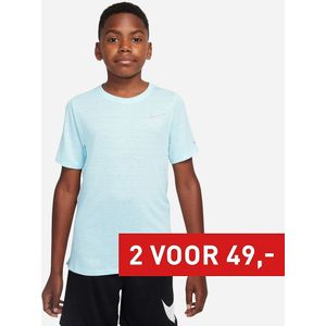 Nike - Dri-FIT Miler - Sportshirt - Blauw - Gerecycled Polyester