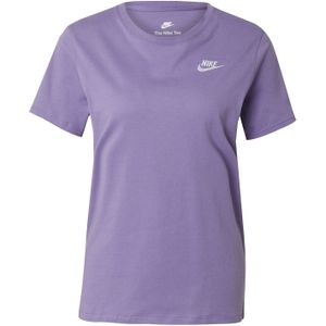 NIKE - Sportswear Club Essentials - Sport T-shirt - Paars - Katoen