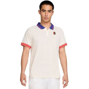 Nike Court Herritage Tennis Polo Heren Beige Xl