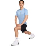 Nike Pro Breathe - Sportshirt - Blauw - Korte Mouwen
