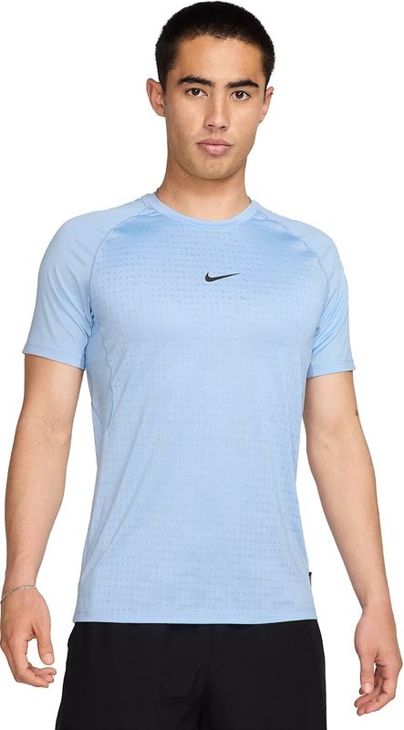 Nike Pro Breathe - Sportshirt - Blauw - Korte Mouwen