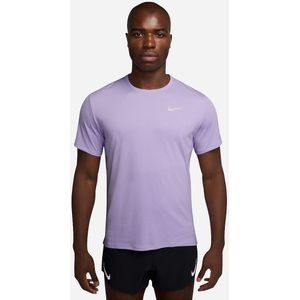 heren nike dri fit uv miler purple jersey met korte mouwen