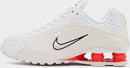 Nike - Shox R4 - Dames Schoenen - Wit - Synthetisch Materiaal en Textiel