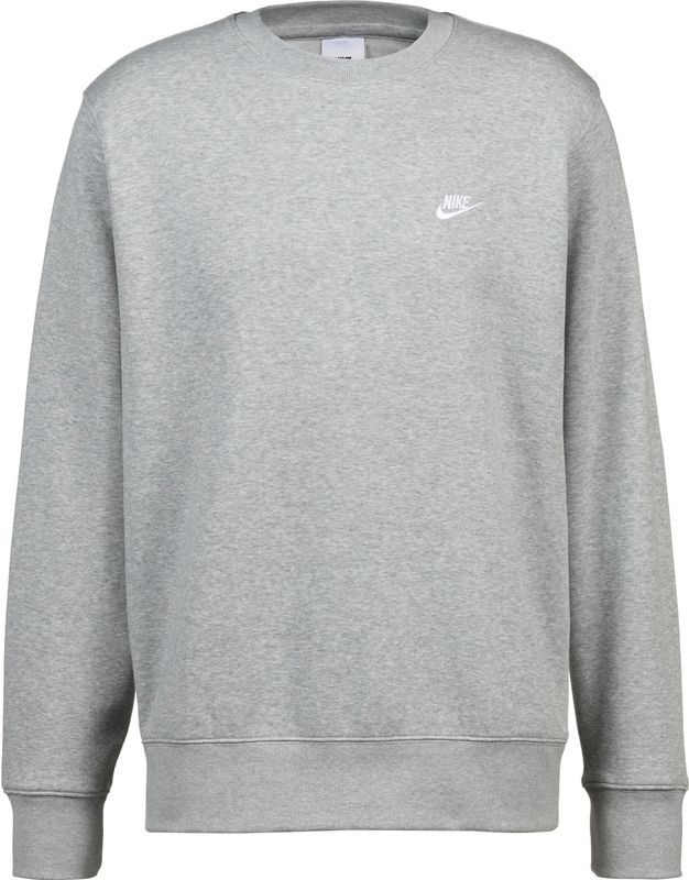 Nike - Club Crew - Sweater - Grijs - Katoen/Polyester