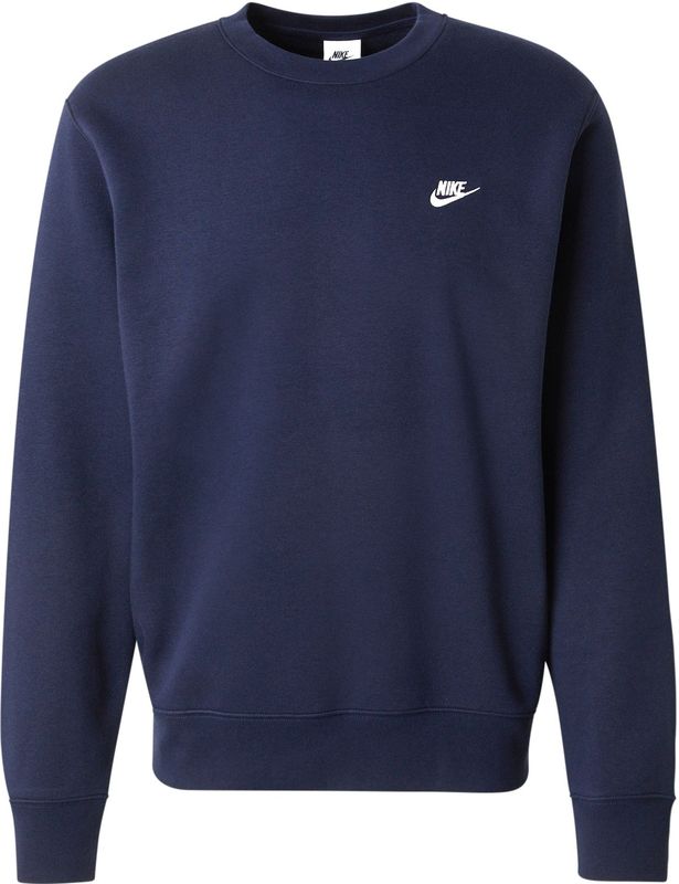Nike - Club - Fleeceshirt - Wit - Geborstelde Fleece