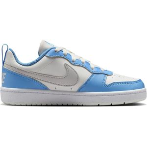 Nike - Court Borough Low Recraft - Sneakers - Wit Lichtblauw Lichtgrijs - Synthetisch Leer