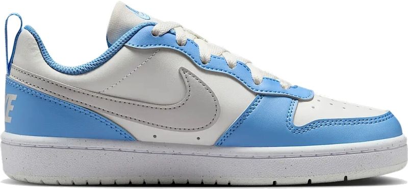 Nike - Court Borough Low Recraft - Sneakers - Wit Lichtblauw Lichtgrijs - Synthetisch Leer