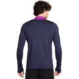 Nike - FC Barcelona Strike Trainingstrui - Donkerblauw Felpaars Goud - 1/4-Zip 2025-2026