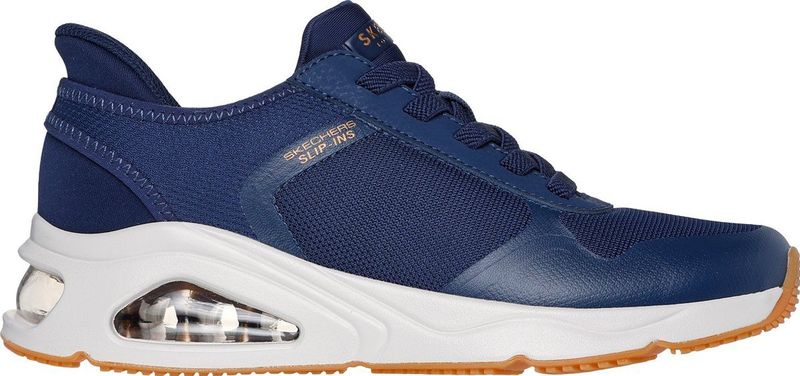 SKECHERS 177116 NVY slipin elast veter BLAUW