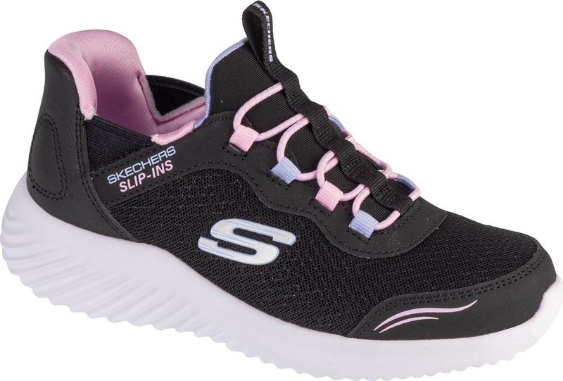 SKECHERS - Slip-ins - Sneakers - Zwart - Synthetisch - Ademend Bovenwerk