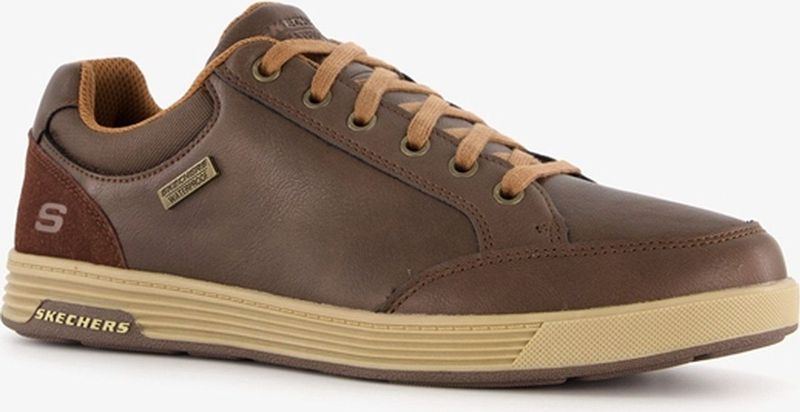 Skechers - Cavell - Casual Schoenen - Zwart - Imitatieleer - Waterdicht