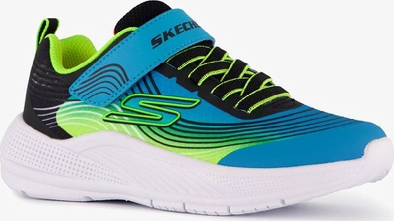 Skechers - Microspec Advance - Sneakers - Blauw/Groen - Polyester