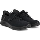 Skechers - Summits - Slip-on Sneakers - Zwart - Vegan Uitvoering
